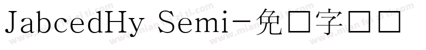 JabcedHy Semi字体转换